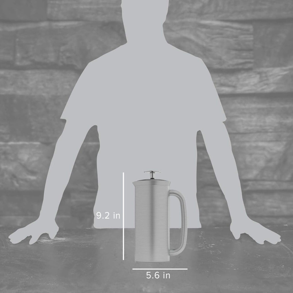 18oz Brushed Stainless Steel French Press E821462