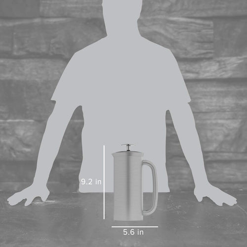 18oz Brushed Stainless Steel French Press E821462