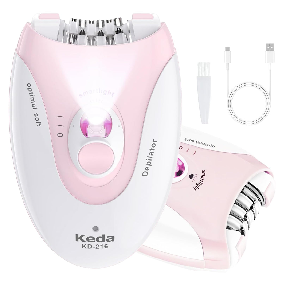 2 Speeds Rechargeable Epilator with LED Light R25740