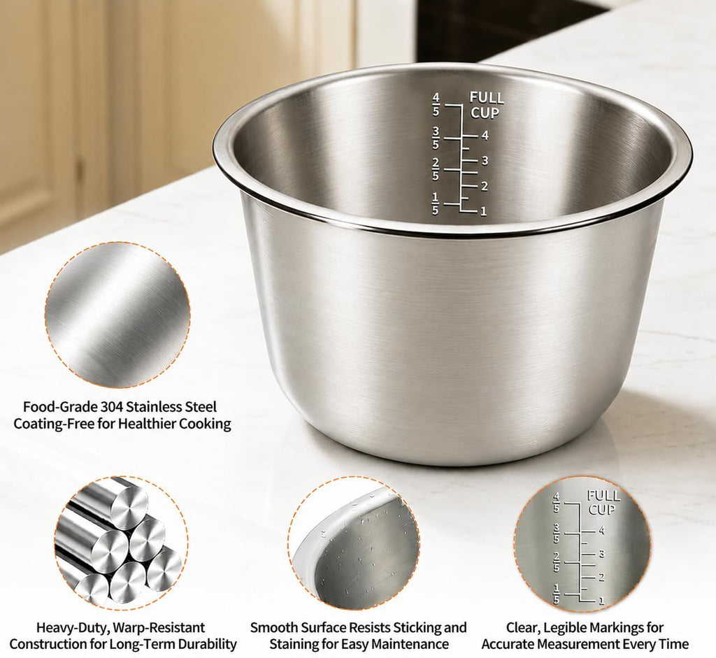 Stainless Steel Replacement Inner Pot Bowl P444