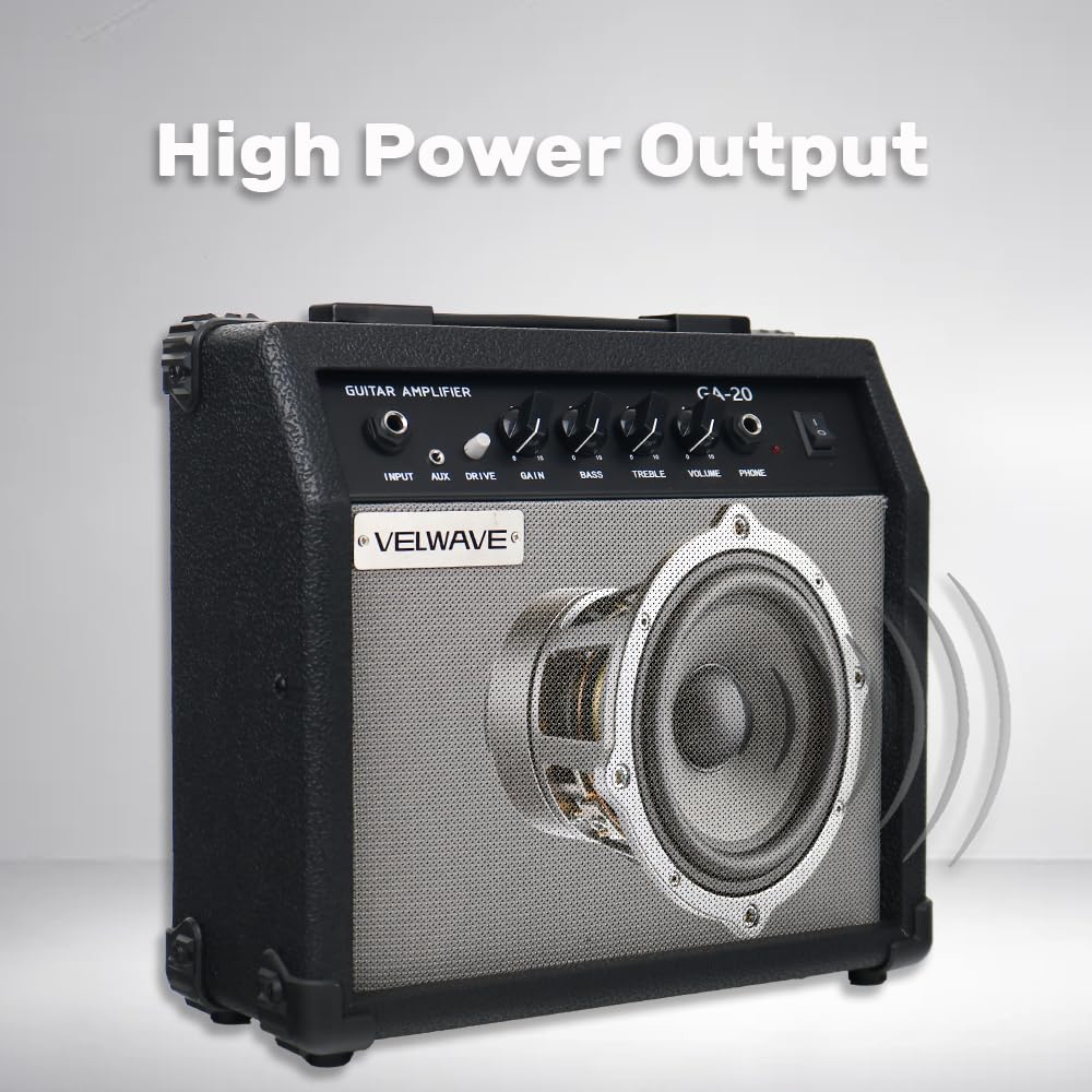20W Black Portable Electric Guitar Amplifier F301