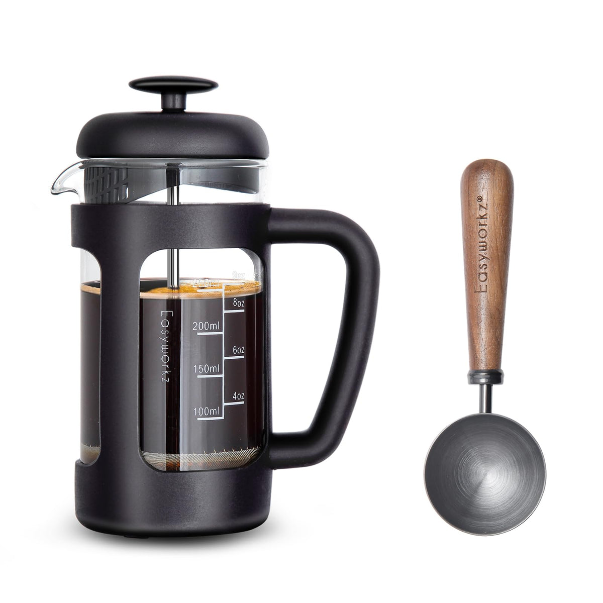 12 oz French Press Coffee Tea Maker with Measuring Spoon S8089