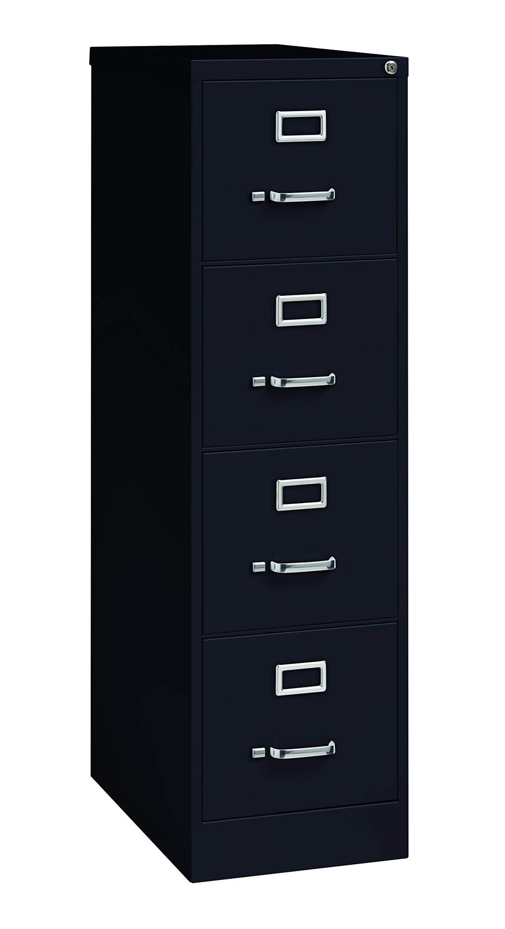 15" W 4 Drawer Vertical File Cabinet, Black, Letter H605101