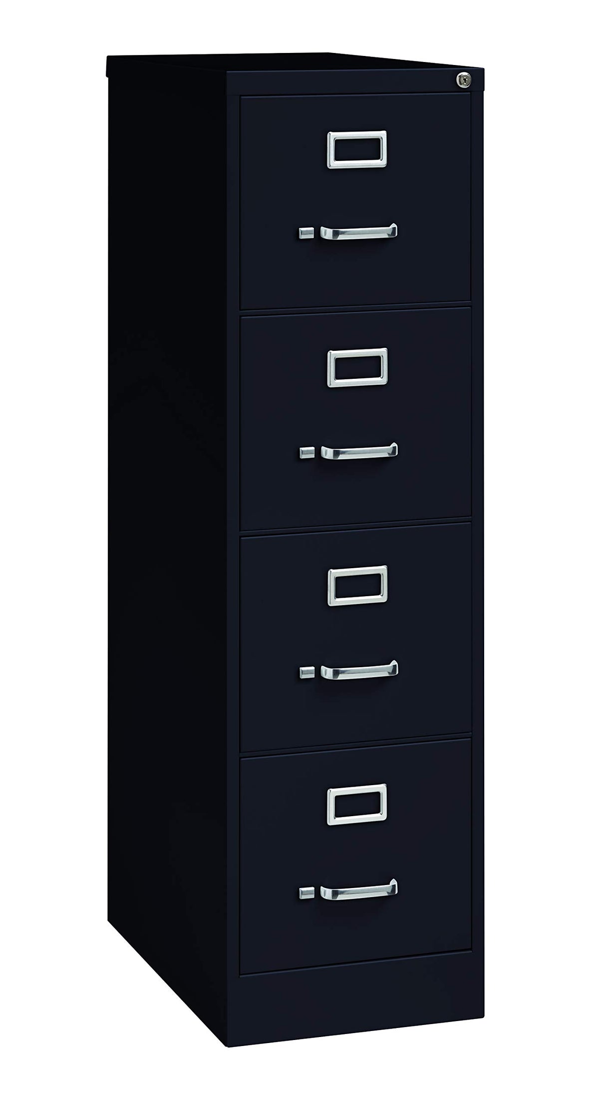 15" W 4 Drawer Vertical File Cabinet, Black, Letter H605101