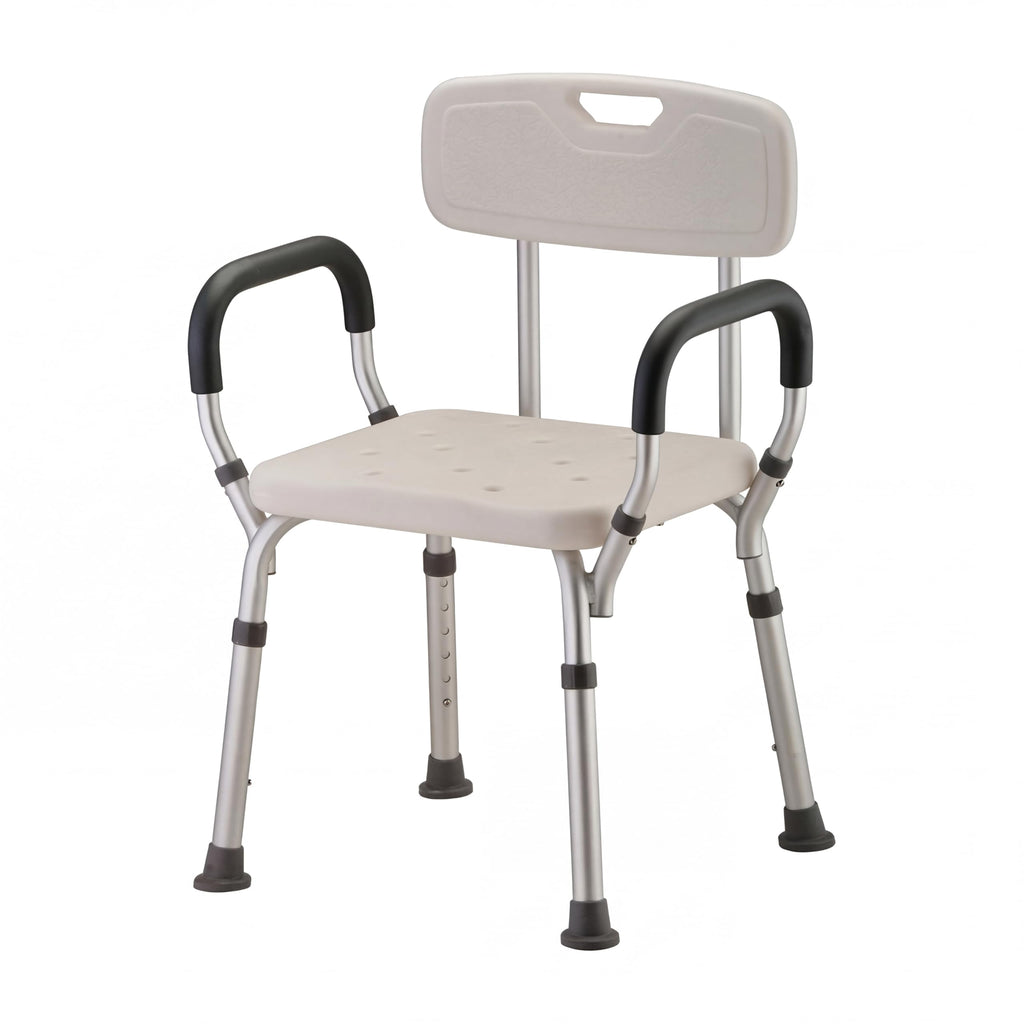 Bath Seat with Removable Arms & Back, 300 lb Capacity, Adjustable Height C275