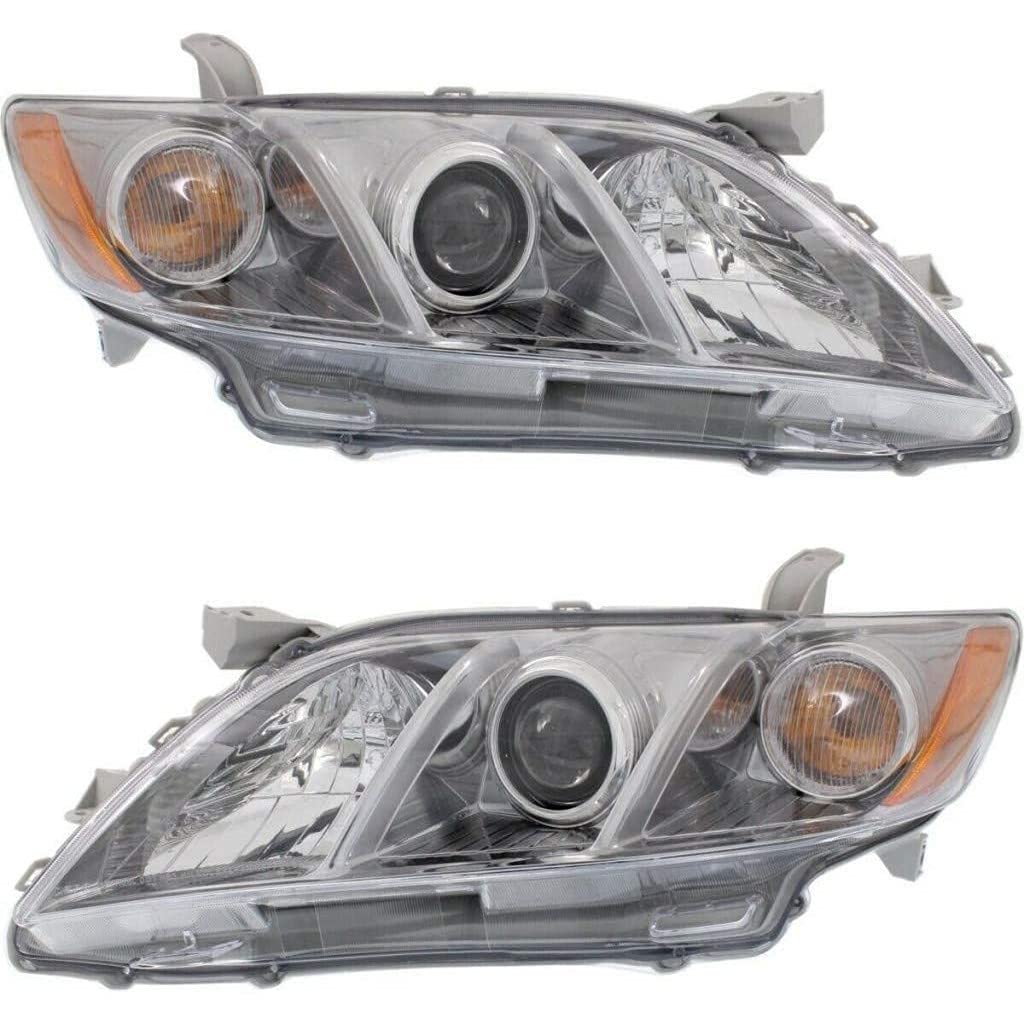 Toyota Camry Headlight Assembly Pair Driver and Passenger Side W130