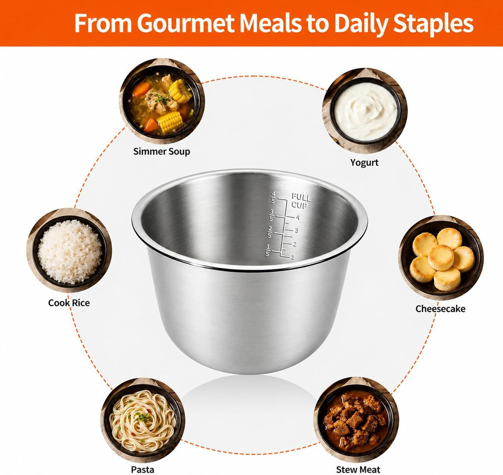 Stainless Steel Replacement Inner Pot Bowl P444