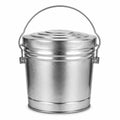 6 Gallon Metal Trash Can with Lid O50865