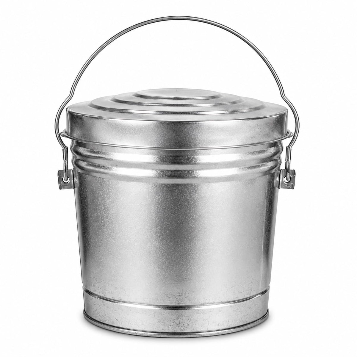 6 Gallon Metal Trash Can with Lid O50865