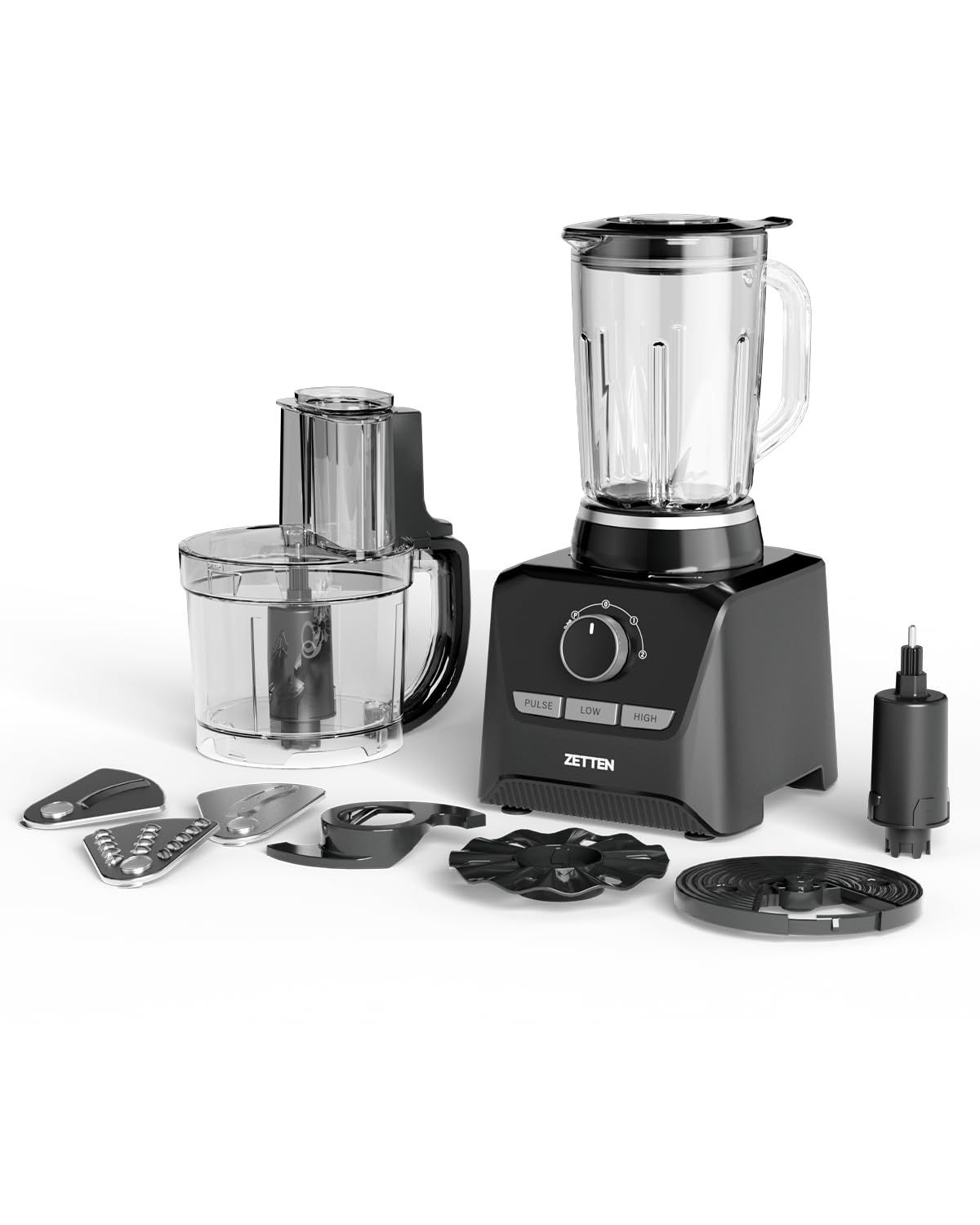 900W Black Food Processor & Blender Combo J156