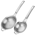 Fine Mesh Stainless Steel Colander Strainer with Handle Set of 2 K2775