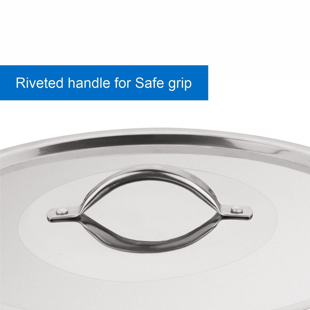 12 Quart Stainless Steel Stock Pot with Metal Lid W377666