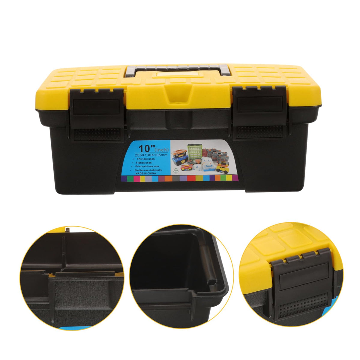 Black Plastic Handheld Tool Box L62799