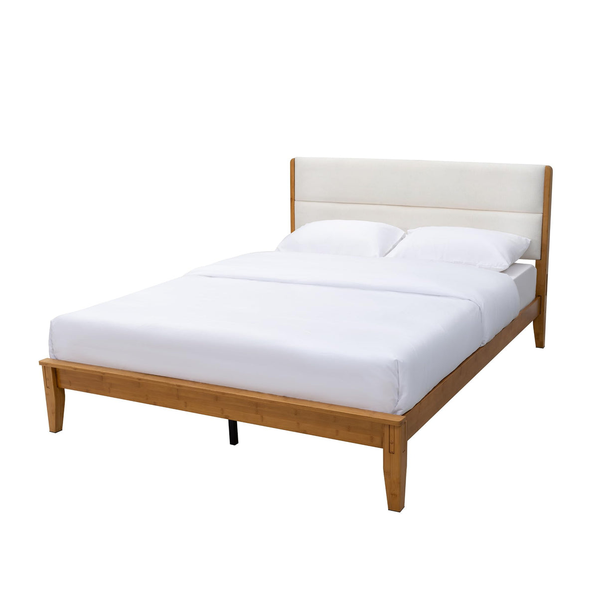 Solid Bamboo Queen Size Bed Frame with Headboard K4405