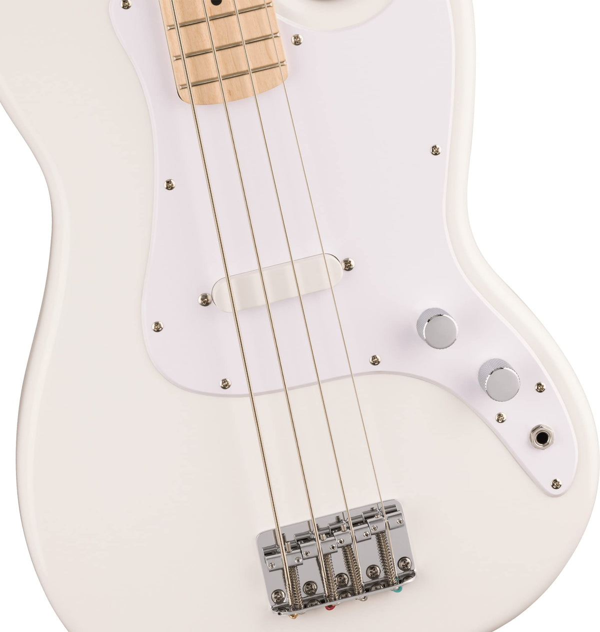 Arctic White Bass Guitar with Amplifier and Cable N44227