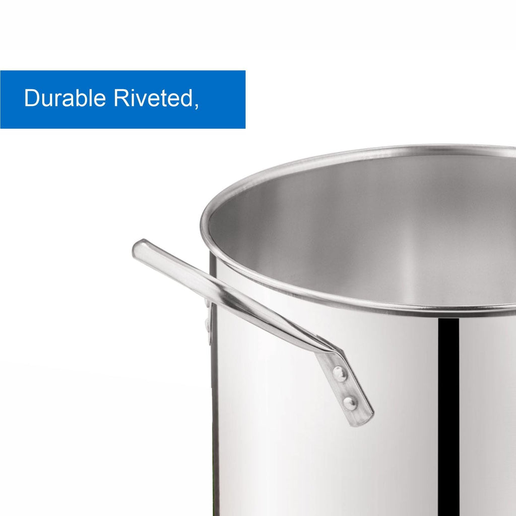 12 Quart Stainless Steel Stock Pot with Metal Lid W377666