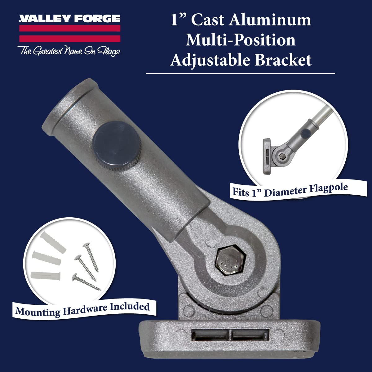 1 Inch Aluminum Flagpole Bracket V884268