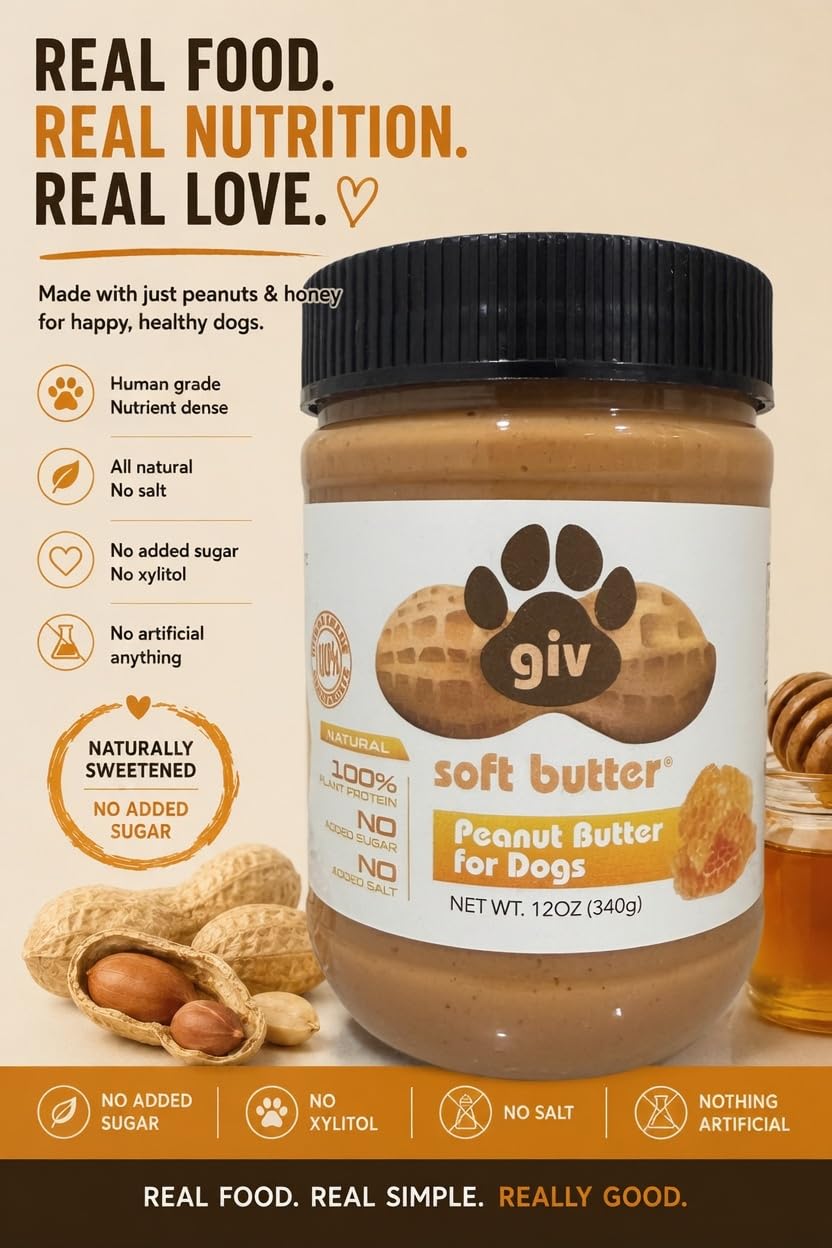 All Natural Peanut Butter 12oz Jar, 4oz Pouch & Lick Mat S208126