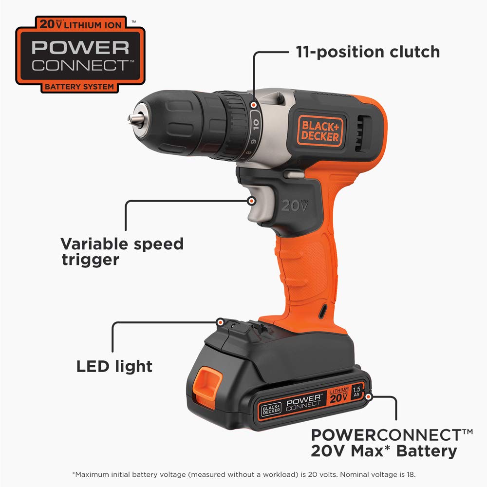 20V MAX Cordless Drill Kit with Battery and Charger Z42716