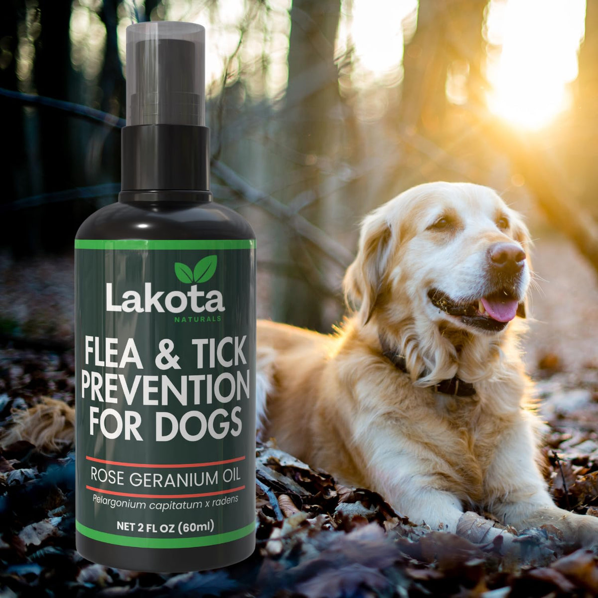 All Natural Flea and Tick Prevention Spray for Dogs 2oz H507156
