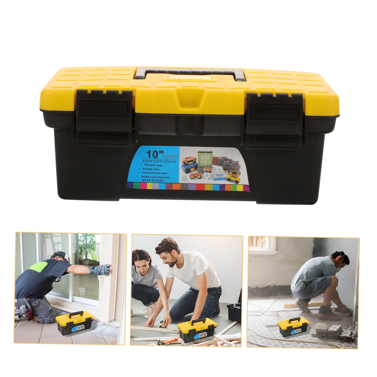 Black Plastic Handheld Tool Box L62799
