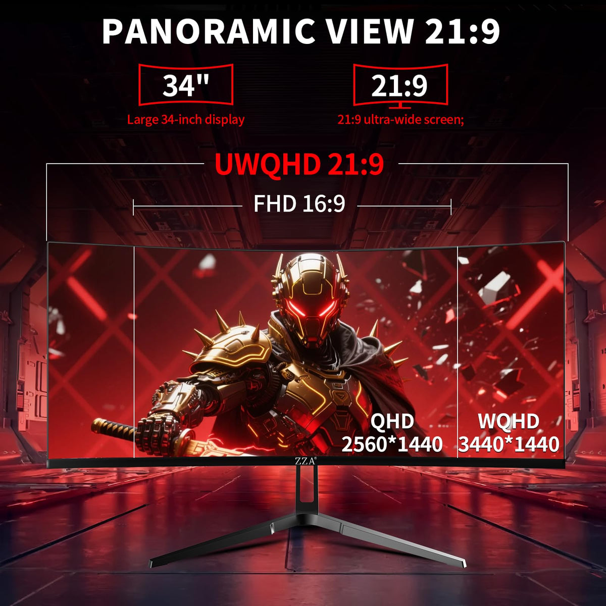 34 Inch Curved Ultrawide Gaming Monitor 240Hz WQHD S358077