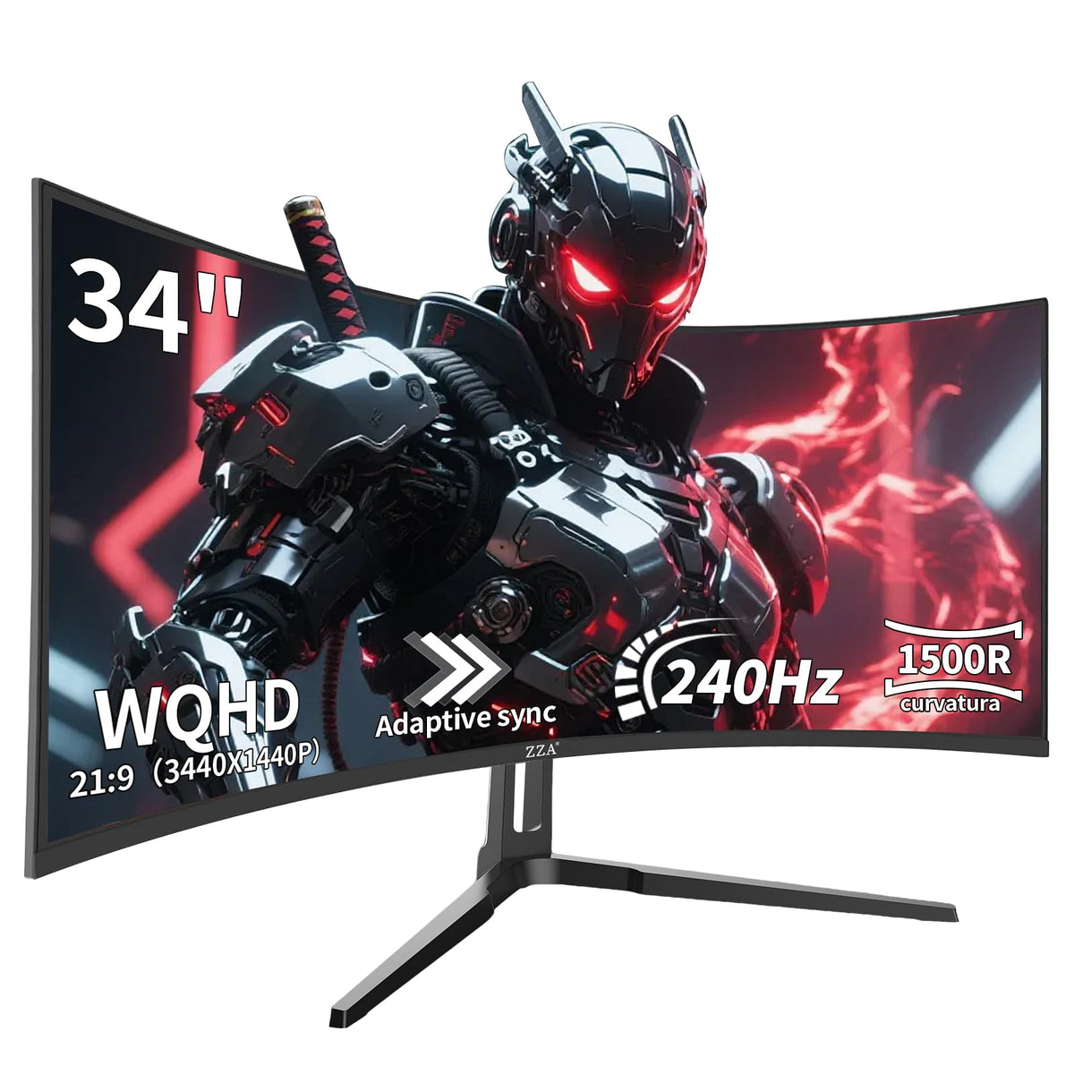 34 Inch Curved Ultrawide Gaming Monitor 240Hz WQHD S358077