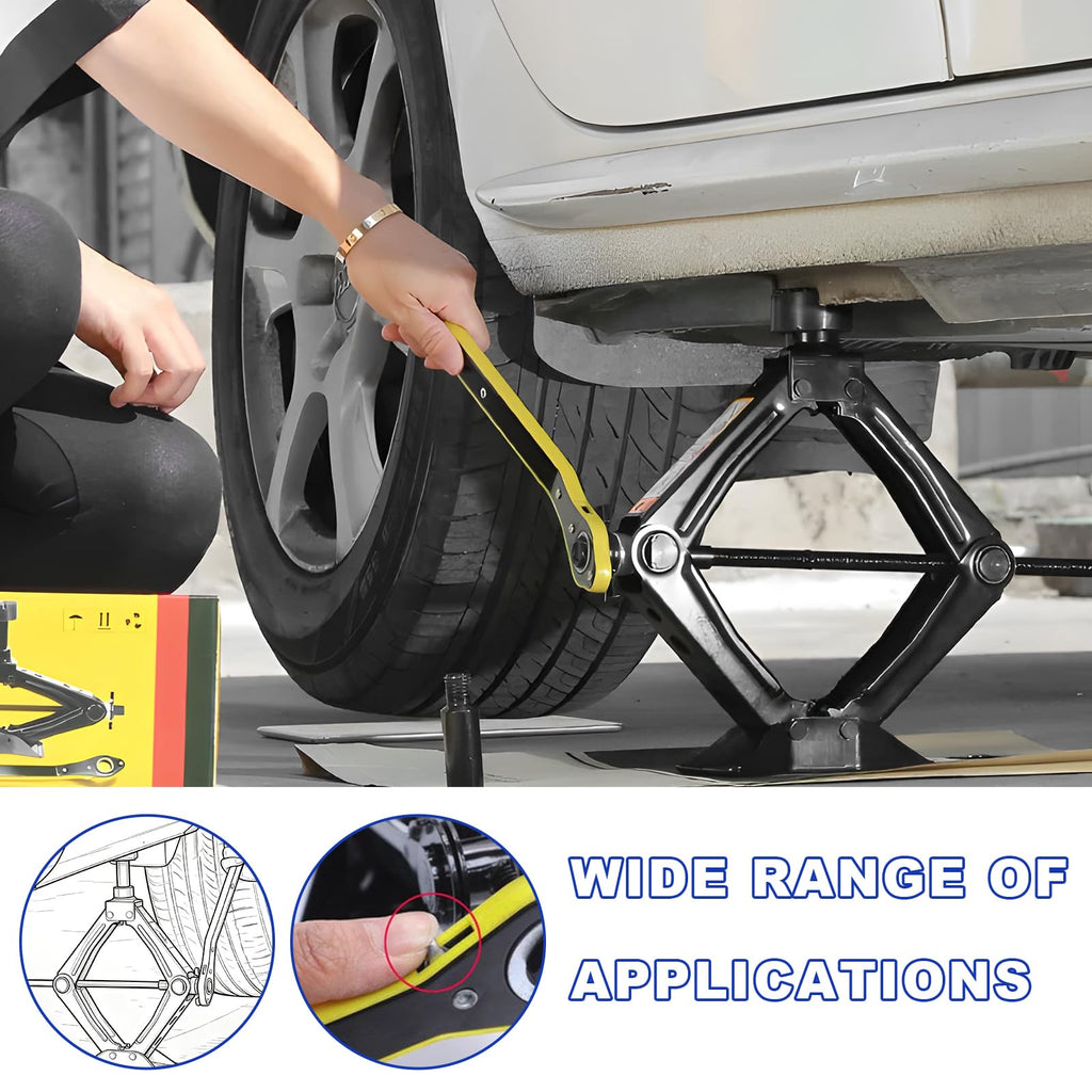 2 Ton Portable Scissor Jack with Lug Wrench X55084