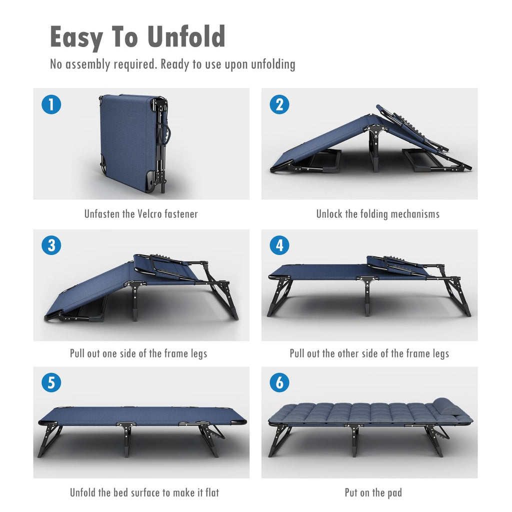 Folding Camping Cot with Pad E97920