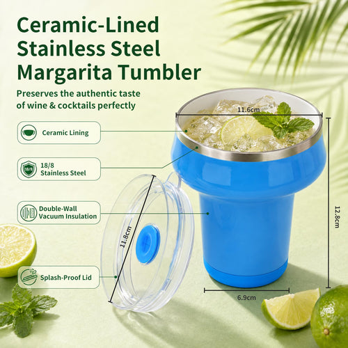 16oz Insulated Tumbler with Lid & Straws C579