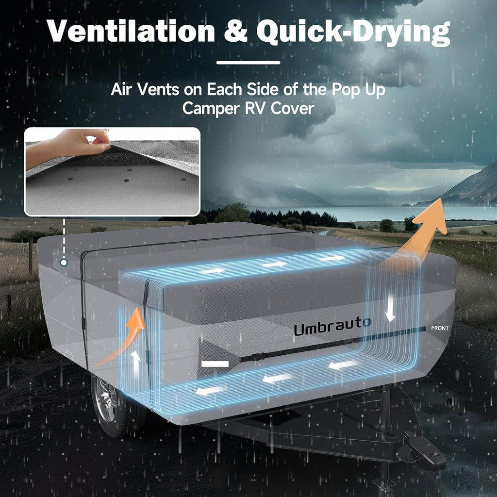 Pop Up Folding Camper Cover 7 Layers 3000mm Waterproof Polypropylene P5964