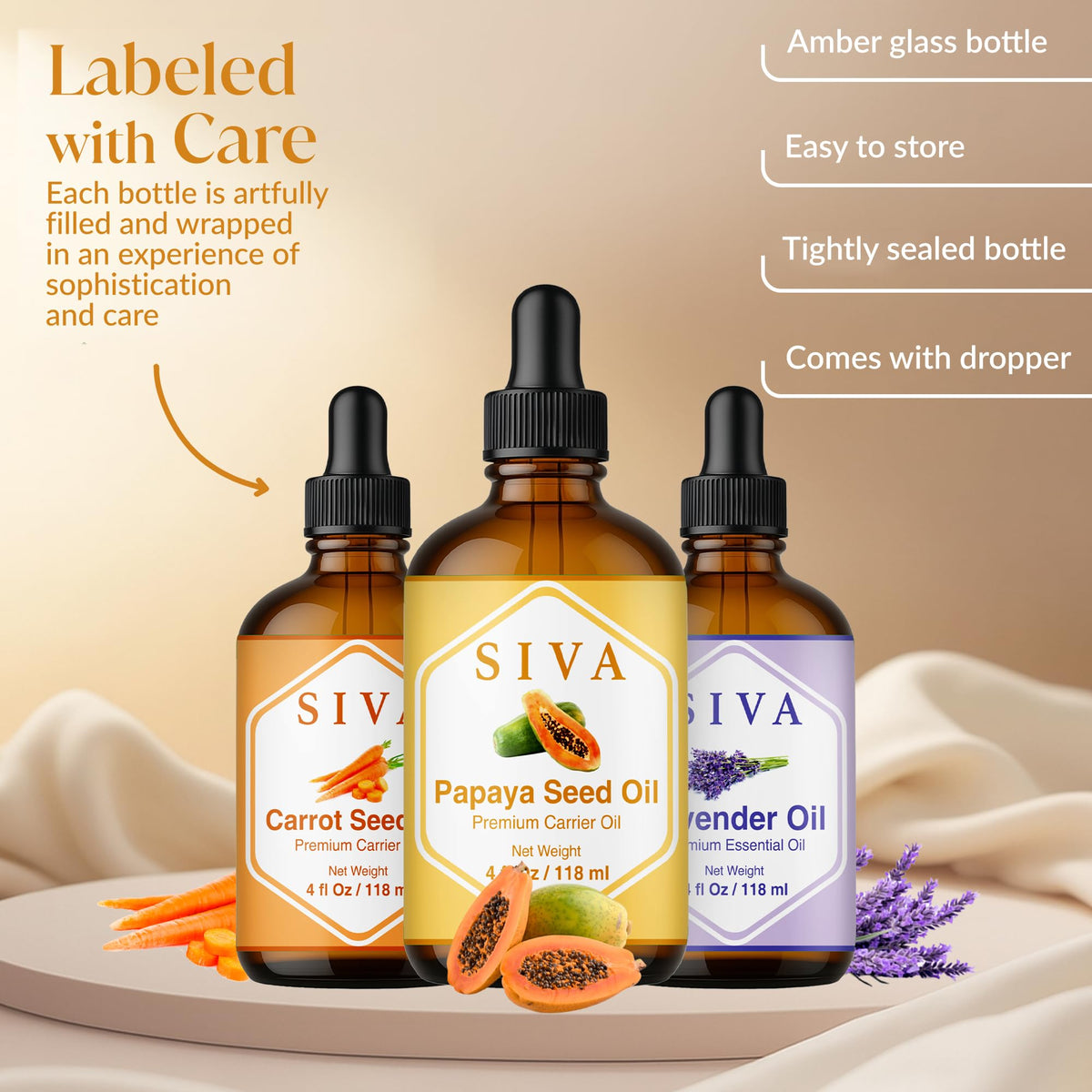 Glass Bottles with Droppers 4 Fl oz J14781