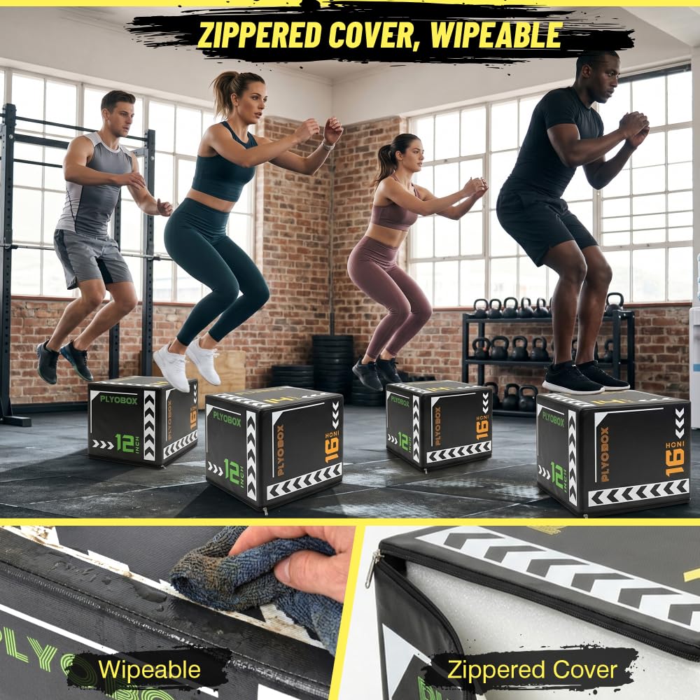 12/14/16 Inch 3-in-1 Plyometric Jump Box B423