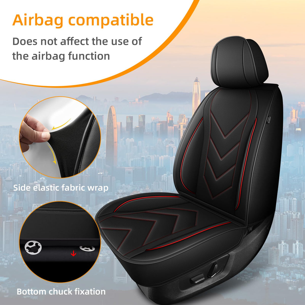 Waterproof Leather Full Set Car Seat Covers R77612