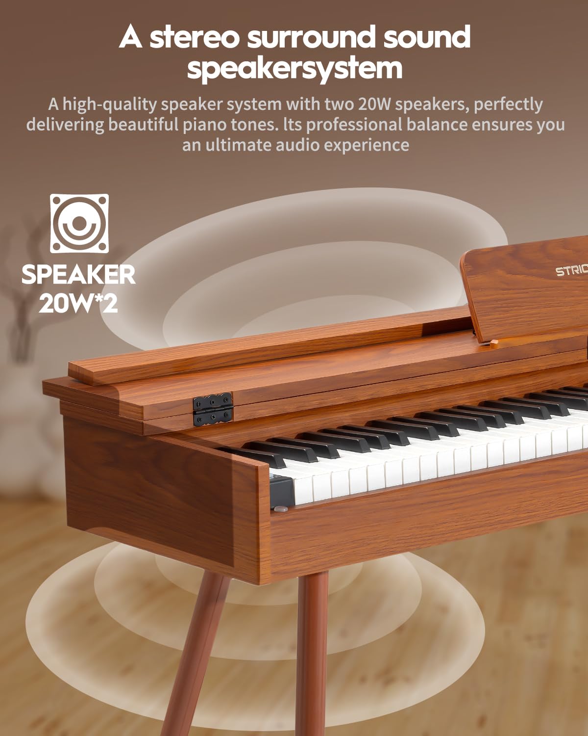 88 Key Hammer-Action Weighted Digital Piano with Stand K254294
