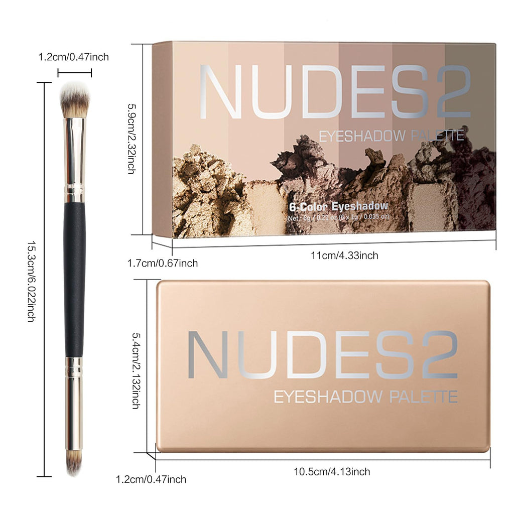 Matte Neutral Mini Eyeshadow Palette with Brush X7041