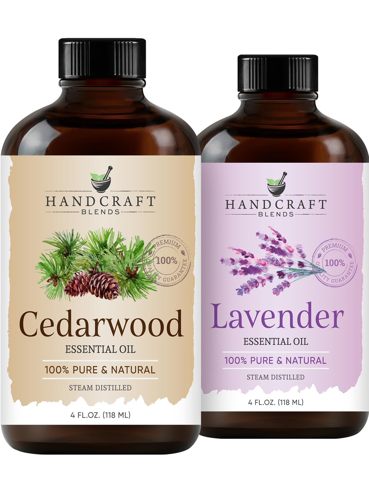Lavender and Cedarwood Essential Oils 2 x 4 Fl Oz E60566