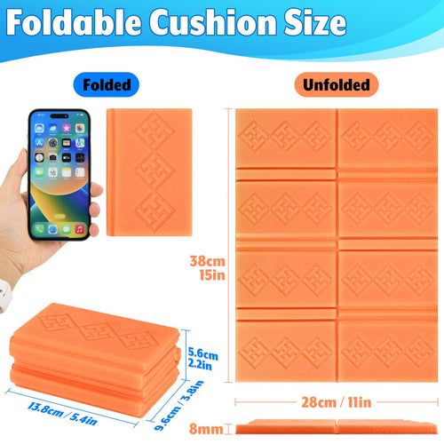 2 Pcs 15x11 Inch Foldable Waterproof Camping Seat Cushion Q1930