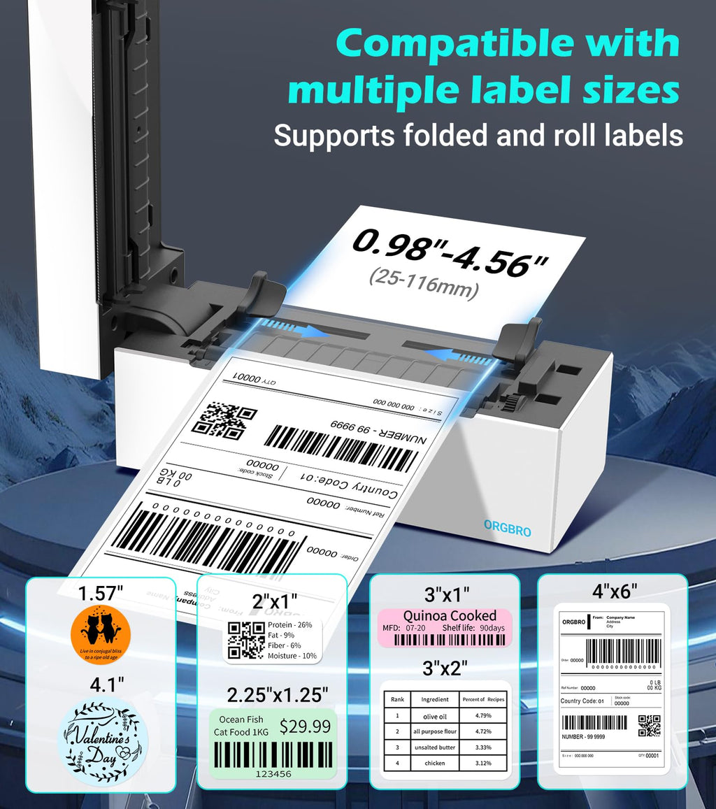 Thermal Shipping Label Printer, 4x6 Bluetooth Label Maker P965