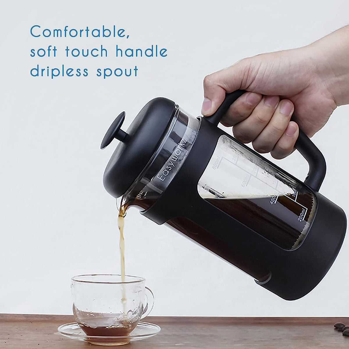12 oz French Press Coffee Tea Maker with Measuring Spoon S8089