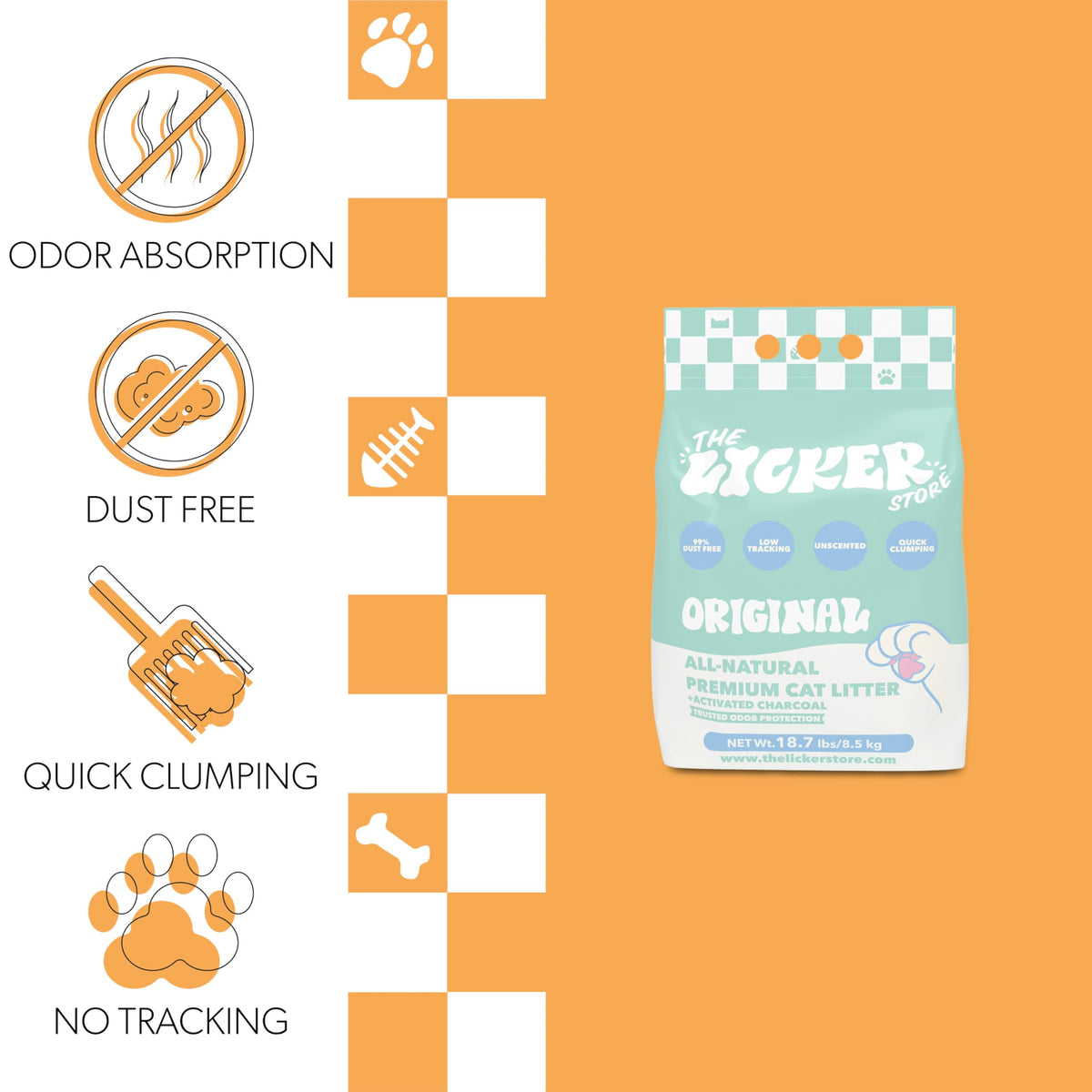 Unscented Clumping Bentonite Clay Cat Litter Set of 2 J56010