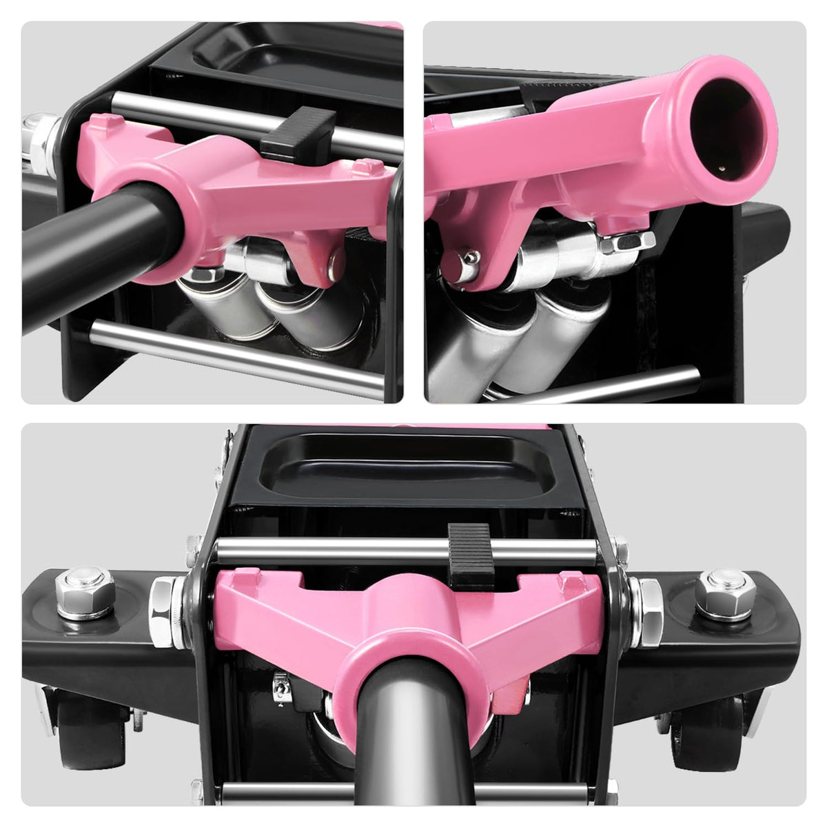 Low Profile Hydraulic Trolley Floor Jack 3 Ton Pink R268