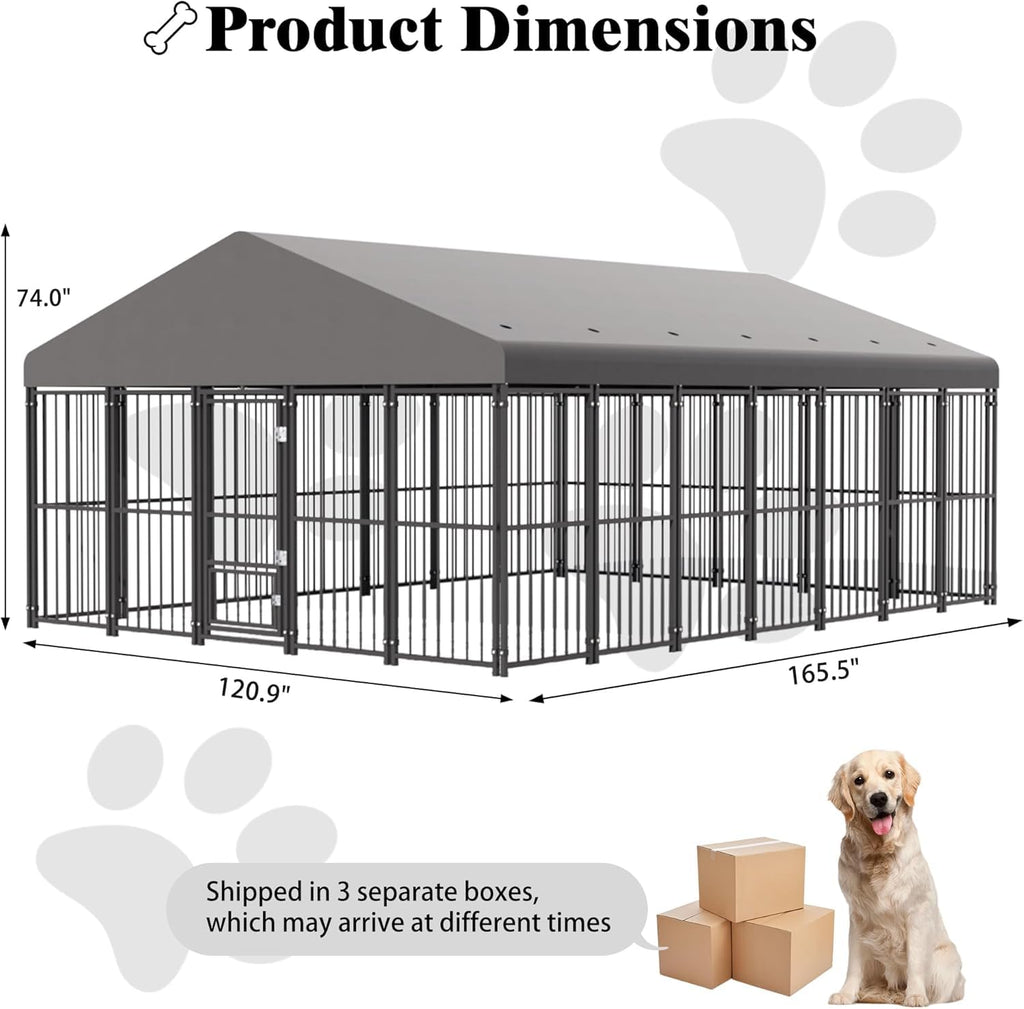 10x14FT Heavy Duty Large Dog Kennel Outdoor D7280