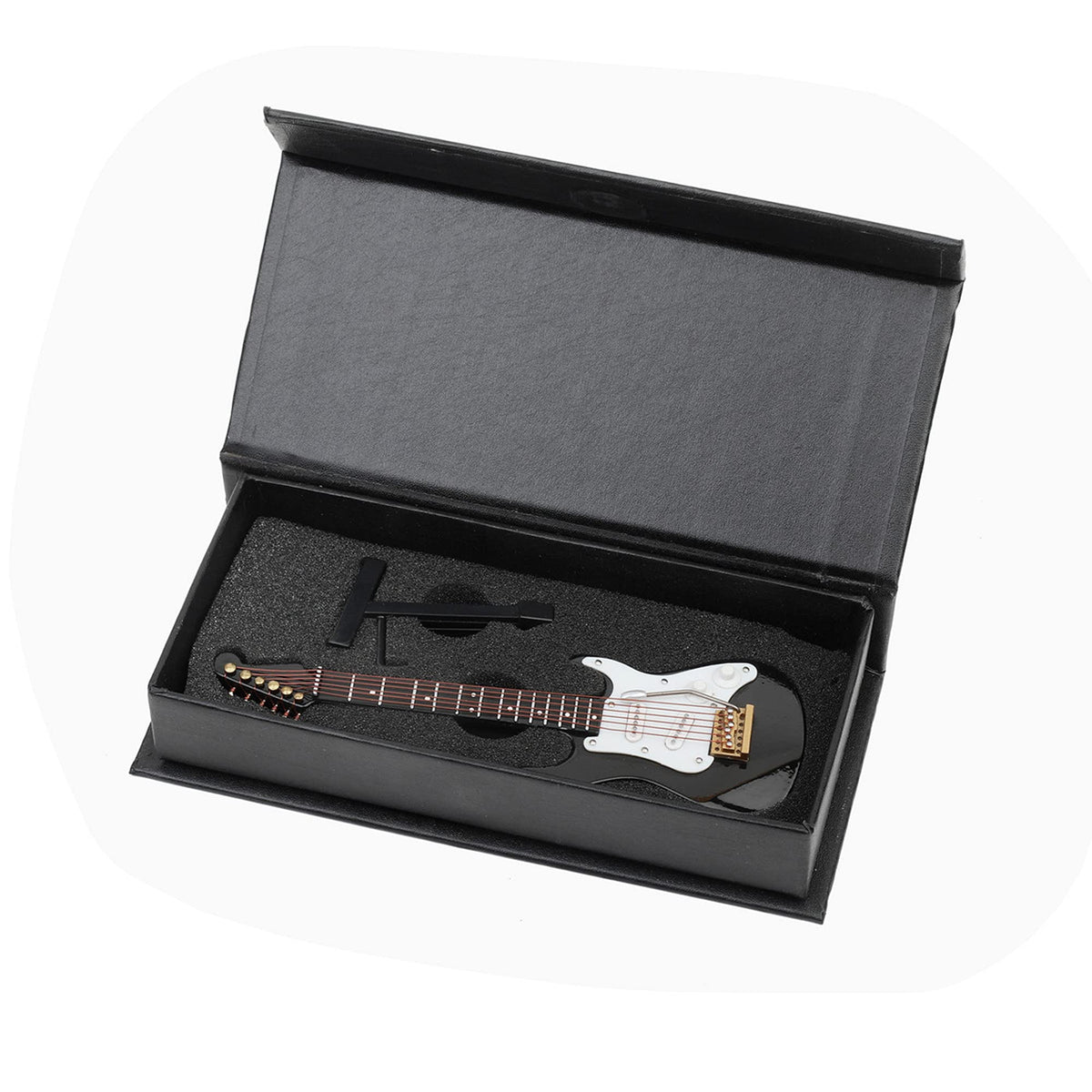 Miniature Electric Guitar Replica with Stand and Case K3359