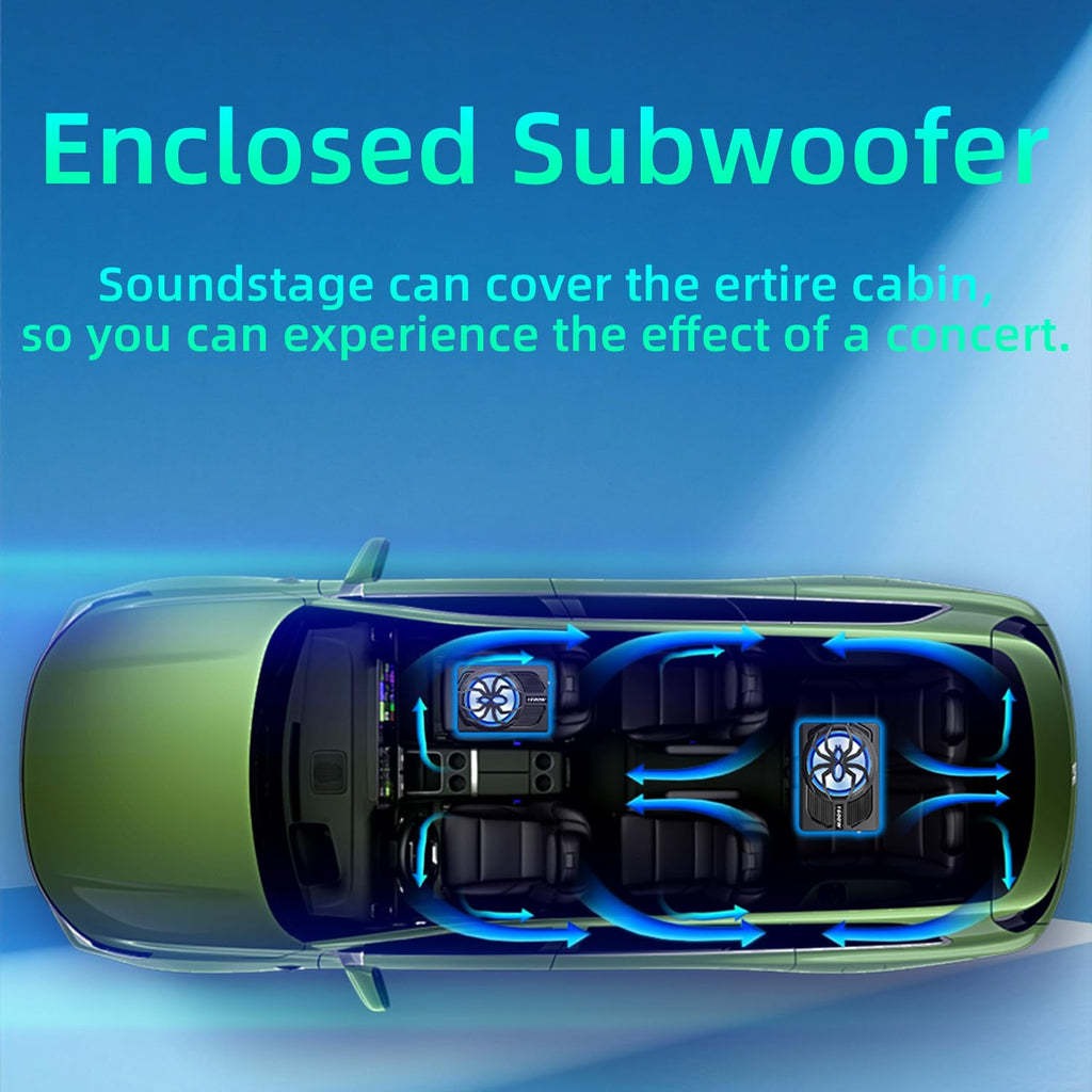10" 1600W Under Seat Powered Subwoofer with Built-in Amp A86916