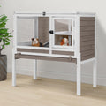 2-Story Indoor Rabbit Hutch Guinea Pig Cage with Stand J450322