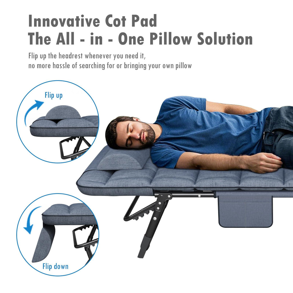 Folding Camping Cot with Pad E97920