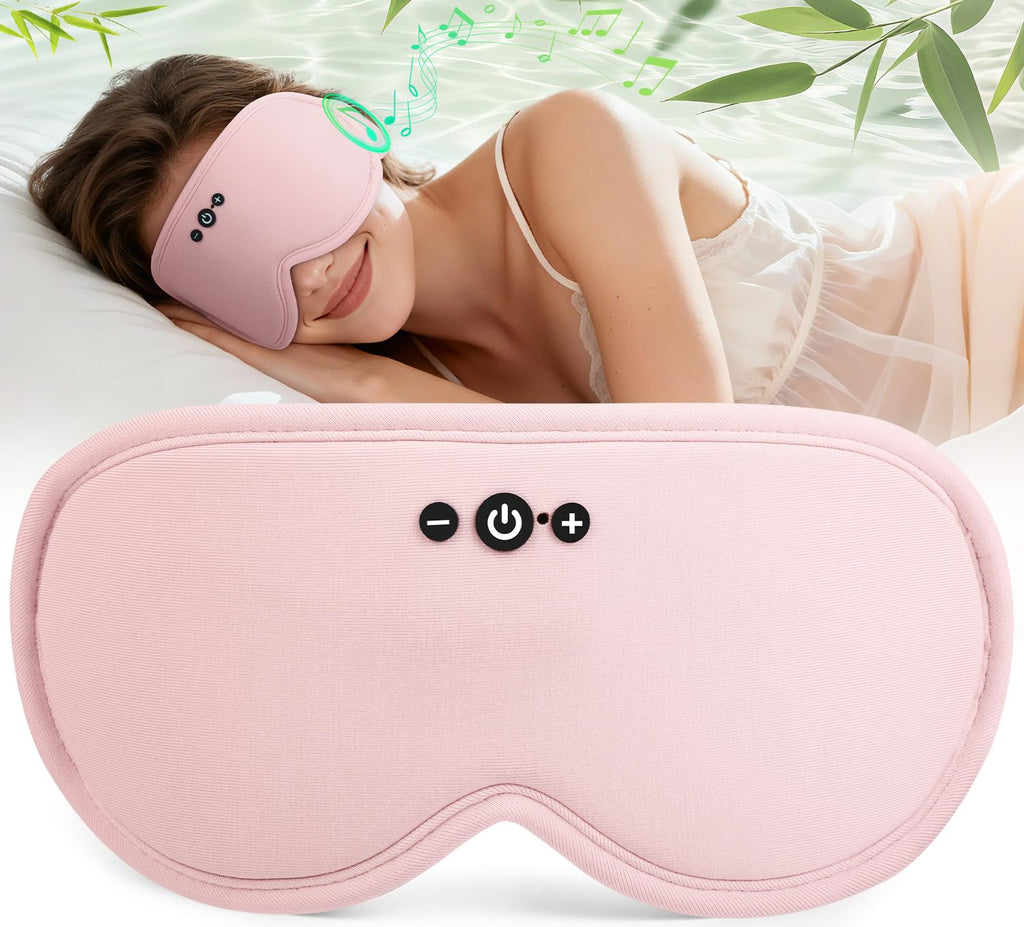 Bluetooth Sleep Mask Headphones and Travel Storage Case Bundle G30210