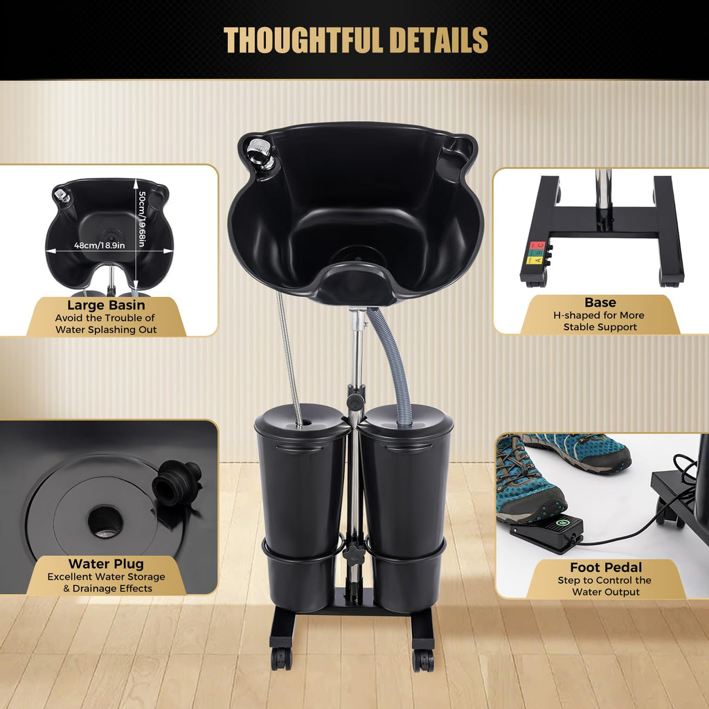Portable Shampoo Bowl with Electric Pump Q74873
