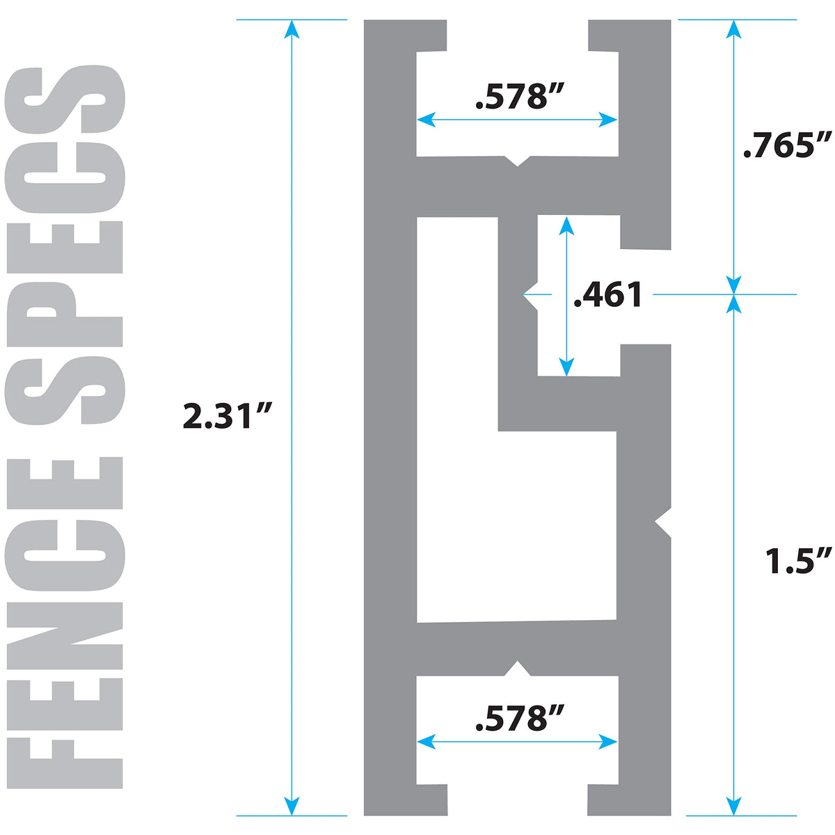Aluminum Miter Gauge Fence with Flip Stop Y5479